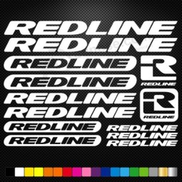 FITS Redline Vinyl Decals Stickers Sheet Bike Frame Cycle Cycling Bicycle