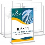 Arrobust 8.5 x 11 Acrylic Signs Holder Clear Table Signs Stand, Double Sided T Shape Flyer Holder Plastic for Picture Paper