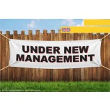 UNDER NEW MANAGEMENT Heavy Duty PVC Banner Sign 1924S