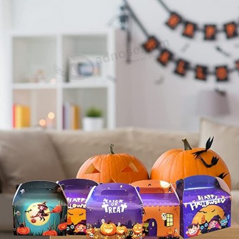 Halloween Favor Boxes Candy Boxes Halloween Gable Boxes Treat Candy Container Paper Party Favor Boxes for Halloween Party