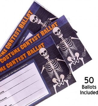 Halloween Costume Contest Ballot Box & 50 Ballot Voting Cards - Cast Votes for Your Favorite Costumes