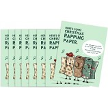 Funny Christmas cards boxed assortment, Cute and Sarcastic Holiday greeting cards set with envelopes (Rap Paper - 8 Cards)