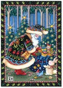 Mary's Woodland Christmas Cards by Mary Engelbreit - Set of 18, 5" x 7" Holiday Greeting Cards