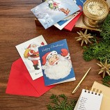 Boxed Christmas Cards, Vintage Santa Claus (4 Designs, 12 Cards and Envelopes)