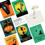 Halloween Greeting Cards | Size 5.5"x4" | Pack of 24 Pcs | 6 Assorted Designs | Recomennded for Trick or Treat, Halloween Themed Party