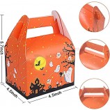 24Pcs Halloween Favor Candy Boxes, Paper Gift Bags Halloween Treat Boxes Cookies Goodie Bags for Kids Halloween Theme Birthday Party Supplies