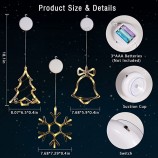 Interior Christmas Decorative Lights, Window Decorative Star Chandeliers, Christmas Tree Snowflake Bells