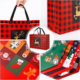 20 Pack Christmas Gift Bags Assorted Sizes, Reusable Tote Bags with Handle, Includes 4 Large 8 Medium 8 Small Non-Woven Christmas Bags
