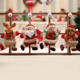 4Pcs Christmas Ornaments Gift Santa Claus Snowman Tree Toy Doll Hang Decorations