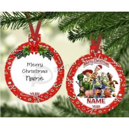 TOY STORY Christmas Ornament Personalized Custom Any Name Cartoon Buzz Woody