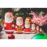 7 Father Christmas Nesting Dolls - Christmas Ornaments - Decorations – New