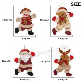 4 Style Christmas Hanging Ornament Santa Claus Snowman Doll Xmas Tree Decor n.1