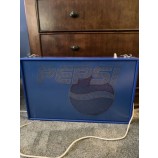 VTG 2ft wide Pepsi Logo Light Box 110V Metal Lighted Hanging Wall Sign FREE SHIP