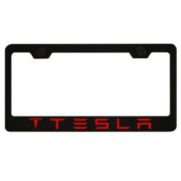 Telsa Black License Plate Frame