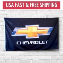 Chevrolet 3x5 ft Flag Chevy Car Truck Banner Racing Logo Sign Garage Wall Decor
