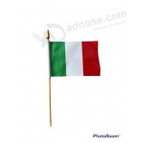 Lot 40 Pieces Italy Stick Flag Italian Small Mini Hand Held Flags 4 x 5.5 Inch