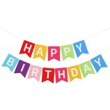 HAPPY BIRTHDAY BUNTING BANNER LETTER HANGING CARD PARTY DECORATION GARLAND