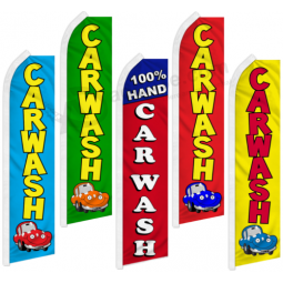 Carwash Swooper Flag Advertising Flag Feather Flag Lavar de Caros Hand Car Wash