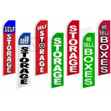 Self Storage Advertising Flutter Feather Flag Swooper Banner Boxes Sold Here