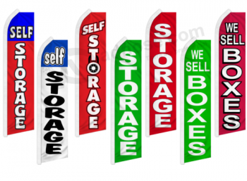 Self Storage Advertising Flutter Feather Flag Swooper Banner Boxes Sold Here