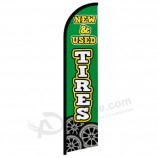 New & Used Tires Windless Swooper Advertising Feather Flag Auto Services