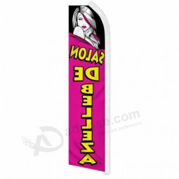"SALON DE BELLEZA" advertising super flag swooper banner business hair beauty