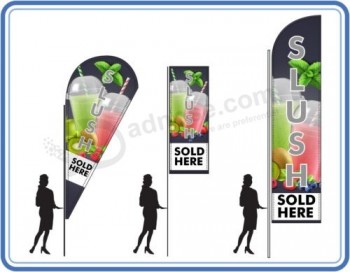 Slush Flags signs ideal for Slush Drink Shops food + drink Slush flags banners