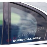 supercharged vinyl sticker decal car race boost bumper window bumper