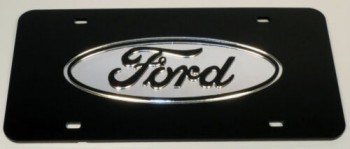 Ford Chrome Mirror License Plate Auto Tag F-150 Truck Diesel