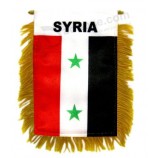 1 Dozen Syria Mini Banners 4x6in Syria Car Mirror Hanging Flag