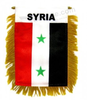 1 Dozen Syria Mini Banners 4x6in Syria Car Mirror Hanging Flag
