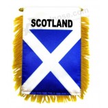 1 Dozen Scotland Mini Banners 4x6in Scotland Car Mirror Hanging Flag