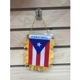 Lot of 12 pcs Puerto Rico Flag Mini Banner CAR WINDOW MIRROR 4"X6" Wholesale