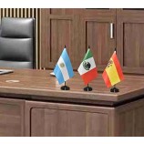 Spanish Language Speaking Countries Desk Flags Small Mini Stick Flags for Classroom Latin American Latino Table Flags Come with Black Base 5x8 Inch