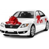6 Pieces Large Car Bow, Include 20 Inch Car Ribbon Bow and 5 Pieces 6 Inch Pull Bow Car Decoration New Houses Wedding