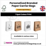 Personalised Carrier Bags - Custom Printed Twisted Handle Paper Bags with Logo