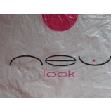 NEW LOOK PLASTIC CARRIER BAG WHITE WITH LOGO FROM A FEW YEARS AGO B003