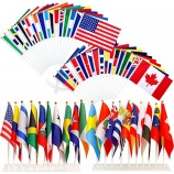 200 Countries International Flags of the World Small Mini Hand Held Flags on Stick,8.2 x 5.5 Inch with high quality and any size