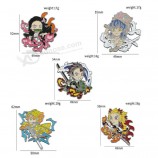 Anime Demon Slayer Series Tanjirou Nezuko Cartoon Metal Enamel Badge Brooch Pin