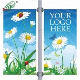 Hanging Vinyl Street Pole Banners For Canada / Chicago / Singapore