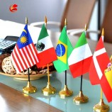 Custom all countries national desk stand table top flags