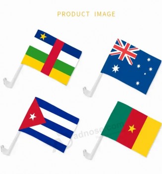 High quality Polyester car flag Digital Printing 4 Colors 3x5ft custom logo advertising custom flag