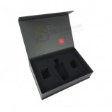 Custom Folding Metallic Foil Cardboard Paper watch Packaging Magnetic Gift Box With Foam Sponge Inserts