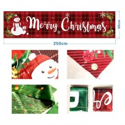 メリークリスマスバナー屋外庭の装飾クリスマス屋外の家の家のガレージドアバナーのための大きな赤いクリスマスの吊り看板