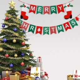 カスタマイズ可能なバナーフェルトホオジロバナークリスマスデコレーションウォールバナー