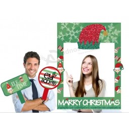 紙のバナーメリークリスマスの旗ガーランド花のホオジロバナーDIYの家の装飾クリスマスパーティー用品
