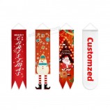 Wholesale custom promotion polyester hanging decoration merry christmas banner banner