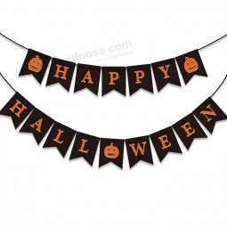 Halloween Party Horror Bat Pumpkin Witch Ghost Ghost Party Decoration Flag Cosplay Event Happy Bunting Flags