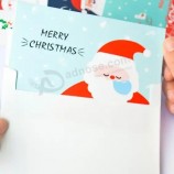 Wholesale Fashion Custom Design Printing Paper Kraft Christmas Greeting Paper Gift Cards