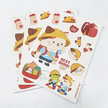 A4 Sheet Custom Christmas Sticker Sheet, Decorative Cute Kiss Cut Sticker For Promotion